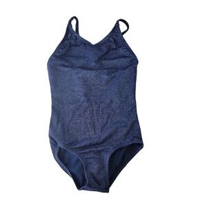 Kanu Surf Girls Sparkle Solid Navy One Piece‎ Swimsuit Size 3T Sparkly Metallic